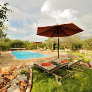 Etosha Village: Swimmingpool und schattige Sitzplätze