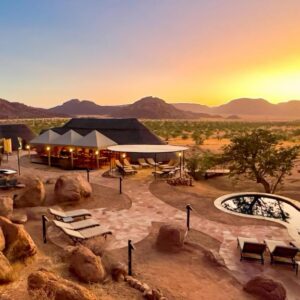 Twyfelfontein Adventure Camp: Luftaufnahme des Camps