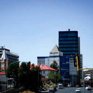 Straße im Zentrum von Windhoek, Namibias Hauptstadt