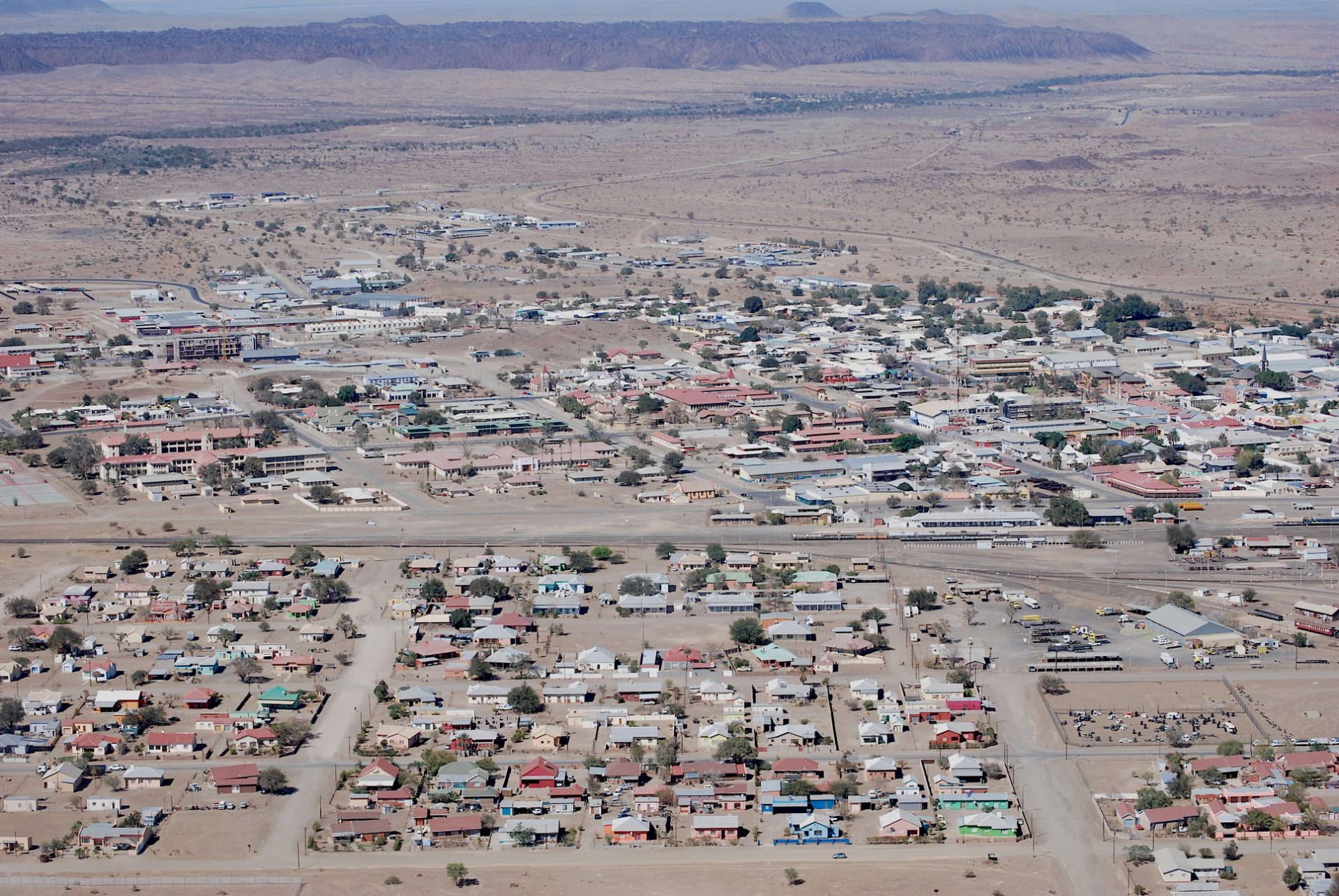 Blick auf Keetmanshoop, die wichtigste Stadt Südnamibias