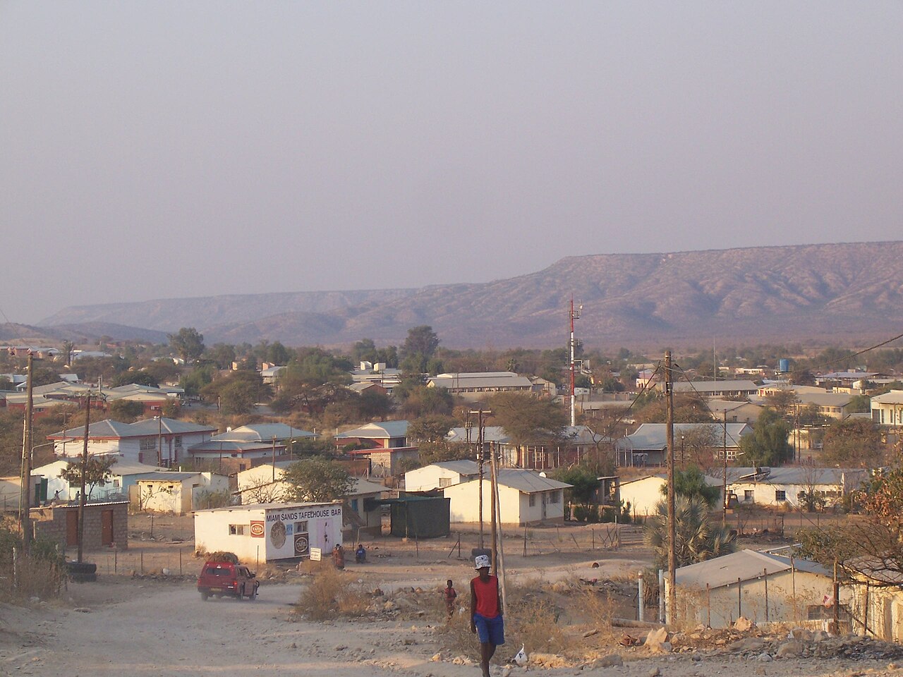 Die Stadt Opuwo im Kaokoland, Namibia