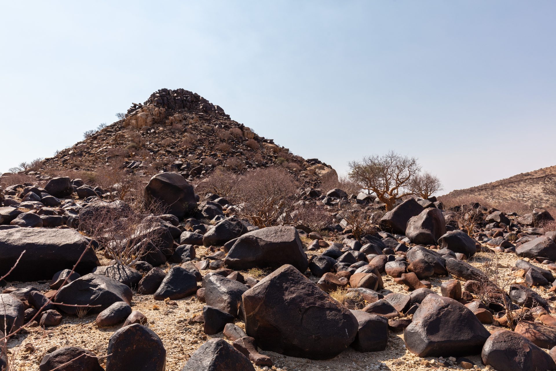 Verwitterte Granitblöcke an der Spitzkoppe, Namibia